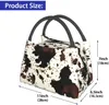 high Capacity Cow Print Western Cute lunch bag Insulated Lunch Box for Women Reusable Adult Lunch Bags Portable School Work b6CV#
