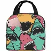 reusable Lunch Tote Bag Shark Deep Sea Animals Insulated Lunch Bag Durable Cooler Lunch Box d9UE#