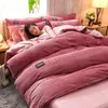 Blankets Soft Velvet Quilt Cover Thicken Corduroy Duvet Set Winter Keep Warm Reversible Pillowcase Comforter Covers Blanket