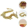 Decorative Figurines Brass Dragon Statue Desktop Sculpture Craft Decor