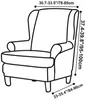 Stuhlhussen 1PC Stretch Wing Elastic Anti-Schmutz-Samt-Wingback-Sesselbezug Single Relax Sofa mit Sitzkissen