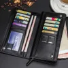 fi Men's Bifold Wallet Busin Leather Purse Coin Bag Card Holder Gifts Checkbook New Wallet C4gN#