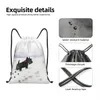 scottie Dog Waiting For A Friend Drawstring Backpack Bags Lightweight Scottish Terrier Gym Sports Sackpack Sacks for Training E8Ce#