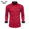 Fashion White Dress Shirts Men Long Sleeve Casual Social Formal Shirt Slim Fit Wedding Male Clothing Tops 240329