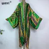 Kimono Fashion Print Boho Caftani per donna Cover-up Elegante cardigan Sexy Holiday Maxi Beach Wear Costume da bagno Abito da festa