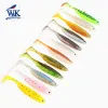 5st/väska Super Soft Lure for Jig Head Rig Swimbait 3.9 tum sötvattenfiske bet för bas gädda zander abborkning 10 cm skugga