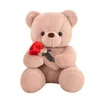 الجملة اللطيفة الوردية الدب الفخمة ألعاب عيد الحب ديكور غرفة الهدايا