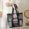 Multifunzione Mesh Borse da toilette Borsa da viaggio per il trucco da viaggio Borsa di grandi dimensioni Tote Organizer Custodie per cosmetici Borsa da toilette per articoli da toeletta q80T #