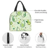 avocado Lunch Bag Green Fruit Heart Insulated Lunch Box With Frt Pocket Refrigerated Tote Bag For School Work Office Gift q2fW#