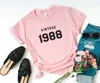 Kadın Tişörtleri Skuggnas Vinrival Vintage 1988 31. Doğum Günü Hediyesi Kadınları için Tshirt Kısa Kollu Moda Tops