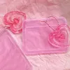 koreansk transparent korthållare täcker söt kärlek rosa kort skyddskort kort ärm tre tum fall ins dekorativ plast l6mn#