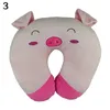 2024 Cute Cartoon Animals U Shaped Pillow Travel Car Neck Rest Pillow Support Head Rest Cushion Panda Cat Bear Rabbit Pig