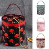 Storage Bags Knitting Yarn Round Crochet Bag Needles Wool Tote Organizer Sewing Needle Handbag Weave Tools Accessories