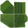 Carpets 4 Pcs Green Rug Fairy Grass Lifelike Fake Lawn Garden Mini House Decoration Miniature Ornament Miss Artificial