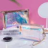 transparent Makeup Bags Fi Laser Travel Cosmetic Bags Toiletry Organizer Make Up Cases B8aV#