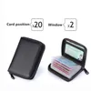 20 Detents Porta carte PU Busin Bank Credit Bus Porta carte d'identità Cover Coin Pouch Anti Demagnetizati Portafogli Borsa Organizer u16H #