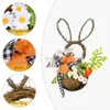 Decorative Flowers Flower Basket Rattan Ring (with Lights) Easter Decoration Pendant Family Porch Dress