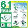 6 i 1 bil solrobotar utbildning DIY Kit Toys Boat Solar DIY Energy Fan Kids Toys For Children 240329