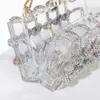 Diamentowy przezroczysta akrylowa torba wieczorowa butik błyszczące tkanin wiązane rąk rączki Torebki weselne 240328