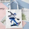 SK8 The Infinity Canvas Tote Bag Eco Skate Infinity Shop Shop Shate Board Boys Ramię Składany plażowa torba na plażę U06C#