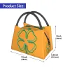Shamrock Blur Lunch Bag St Patricks Day Cute Lunch Box Outdoor Picnic Isolado Tote Food Bags Oxford Designer Cooler Bag 97Hr #