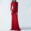 Casual jurken sexy doorzichtige rode mesh lange jurk 2024 mode elegante volledige mouw backless cross lace up club party