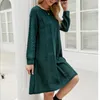 Casual Dresses Vintage Cable Knitted Sweater Dress Twist Knitwear Pullover A-line Fashion Winter Women Sweaters Jersey Vestido Clothing