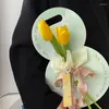 Present Wrap 3sts Valentine's Day Flower Packaging Hand-Held Box Round Single Multiple Högkvalitativa lådor