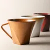 Mugs Big Capacity Mug Ceramic Tea Cup With Handle Retro Style Drinkware Cups For Coffee Milk Teacups 300ml Birthday Gifts