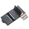 new Men Credit Card Holder Men's Wallet Carb Fiber RFID Blocking Leather Bank Card Case Cardholder Protecti Purse for Women E6VZ#