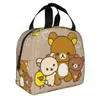 rilakkuma Design Insulated Lunch Bag for Outdoor Picnic Carto Characters Waterproof Cooler Thermal Bento Box Women Children 21GL#