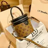 Cross Body Counter Cylindrical Water Bucket Bag Women's Leather Rice Nya Purs Clearance Crossbody