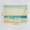 Tapisserier Emerald Surf - Wave Crashing On Beach Tapestry Room Estetic Decor Japanese