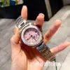 Laojia Fully Automatic Mechanical Pink Water Ghost Blue Light Scale Steel Strip Women's Watch Batch