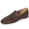 Casual Shoes Moonmeek 2024 Loafers äkta läderlägenheter Kvinna Retro Ladies Dress Top Sale Slip On Solid