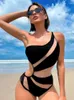 Costumi da bagno da donna Cikini 2024 Sexy Spliced Scava fuori il costume da bagno da spiaggia Estate Bikini Set costume da bagno per le donne