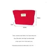 Cosmetic Bags Solid Color Corduroy Bag Women's Toiletries Skincare Storage Makeup Clutch Travel Make Up Kit Organzier