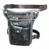 quality Leather Unisex Design Casual Travel Menger Sling Bag Fi Fanny Waist Belt Pack Leg Drop Bag Pouch 211-5r b6FH#