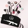 Soviet KV AK-47 Travel Cosmetic Bag Hammer Sickle USSR Communism Retro CCCP Symbol Makeup toalettartiklar Dopp Kit M2EL#