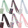 1pcs Student Bus Id Card Protective Cover Pass Acc Card Sleeve with Neck Women Cute Colorful Heart Lanyard Card Holder Case e8ng#