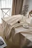 Tovaglia Home poliestere lino tinta unita tovaglia nappa casa di campagna per cucina sala da pranzo festa decorazione da tavolo Y240401