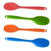 Cuillères 4 pièces/paquet mélange de cuisson pour la cuisson servant facile à nettoyer cuillère en Silicone résistant à la chaleur trou de suspension Scooping cuisine en remuant en toute sécurité