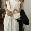 Totes Mini Contrasting Color Handbags For Women Korean Cute Girl Simple Single Shoulder Bags 2024 Spring Summer Bow Crossbody Bag