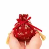 sakura Floral Canvas Fr Drawstring Bag Stripe Satin Bow Festive Sugar Bag Jewerly Packing Bag Lucky Cat Ribb Bow Wrist h4Hl#