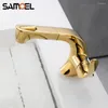 Bathroom Sink Faucets Arrival Brass Gold Color Pull Out Faucet Creative Golden Down Basin Mixer Water Tap G1139