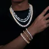 Hip-Hop-Schmuck Herren-Halskette im rosafarbenen Stil, 11 mm vergoldet, Sterlingsilber, Kissenschliff, VVS-Moissanit-Diamant, Tenniskette