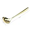 Spoons 2PCS Mirror Reflection Stainless Steel Ladle Deepen And Thicken Porridge Spoon Long Handle Household Drinking