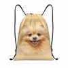 Custom Pomerania Dog Сумки на шнурке Мужчины Женщины Легкий шпиц Спортивный рюкзак для хранения домашних животных в тренажерном зале p8ed #