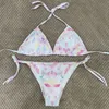 Trójkąt bikini projektant strojów kąpielowych seksowne kostiury kąpielowe Maillot de Bain luksusowe bikini zestaw kąpielowy kostium kąpielowy dla kobiety pływający garnitur becy xxxx top garnitur pływa