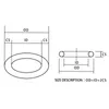 50pc/로트 밀봉 O- 링 블랙 고무 링 NBR CS1.9mm OD5/5.5/6/6.5/7/8/8.5/9/9.5/10/10.5/11/11.5/12.5/13/13.5mm 오일 개스킷